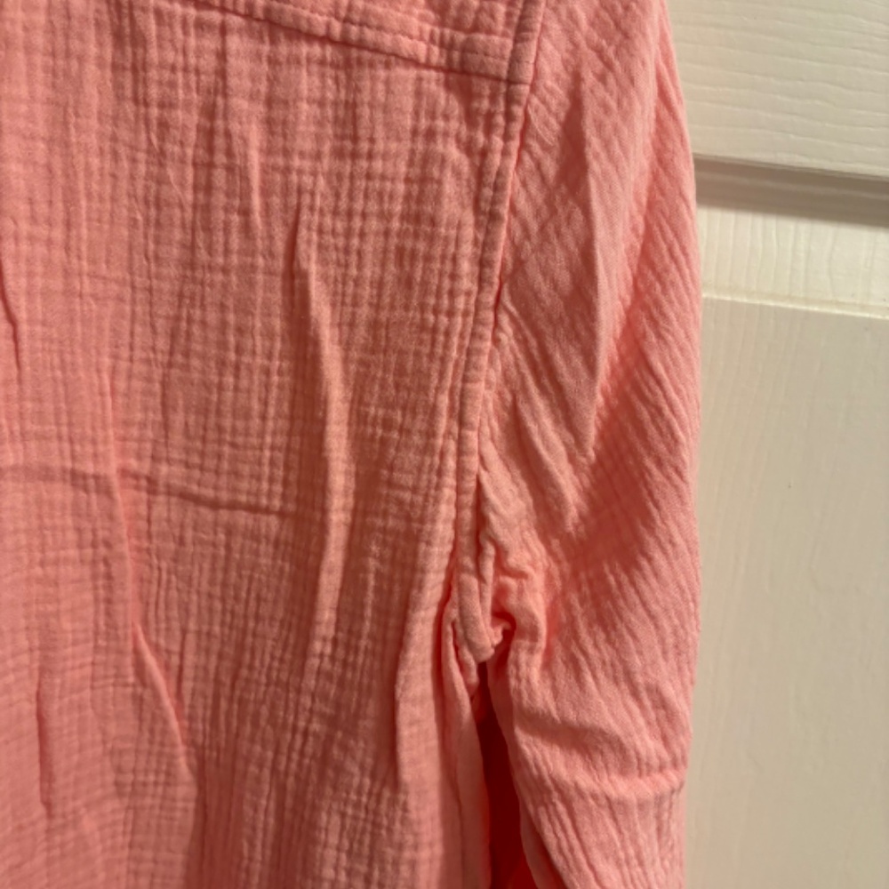J. Crew Resort Pink Cotton Gauze Shirt size 14 - Picture 10 of 11